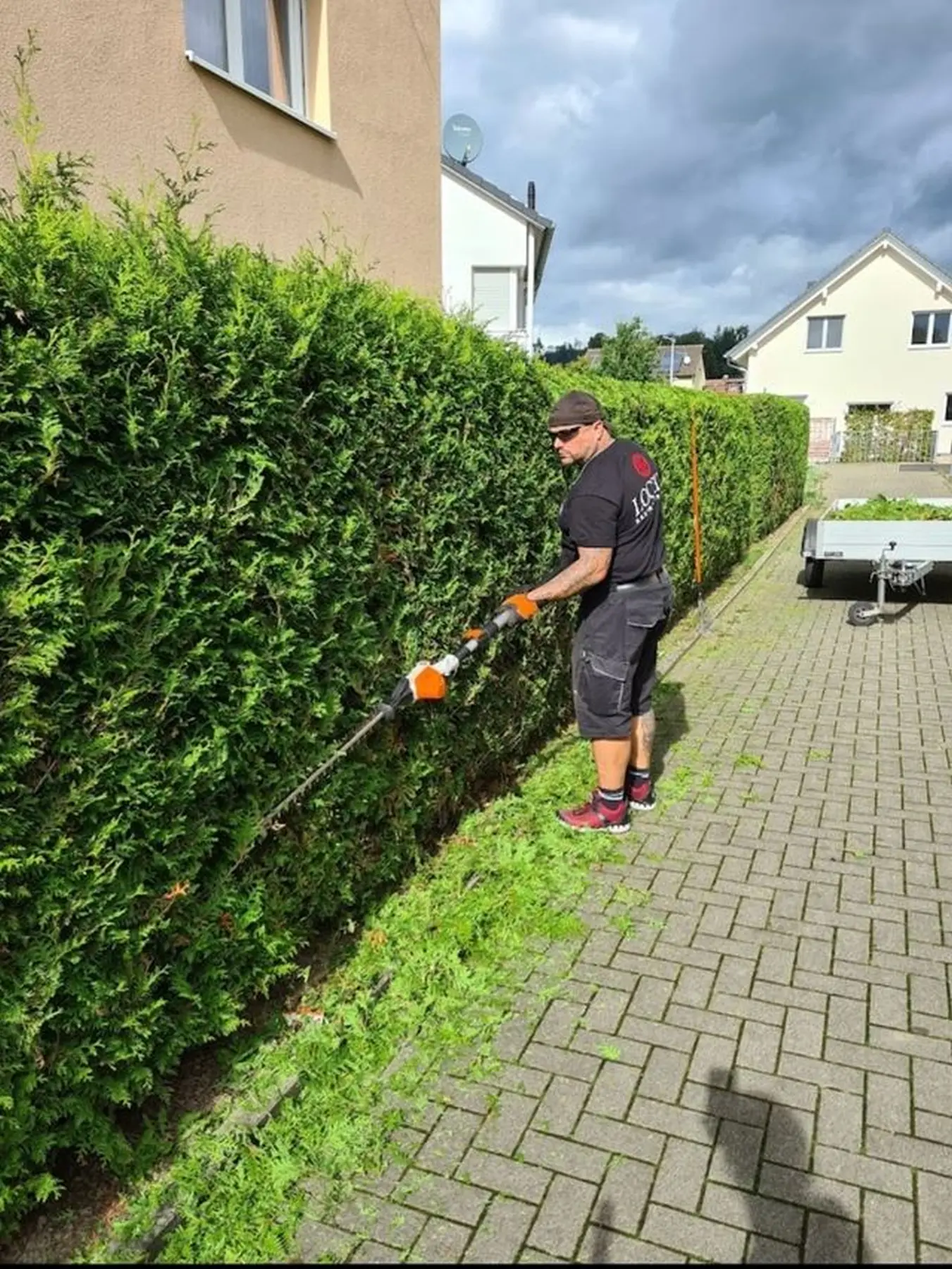 Bernhard Locher schneidet Gartenpflanzen von Locher - Hausmeisterservice